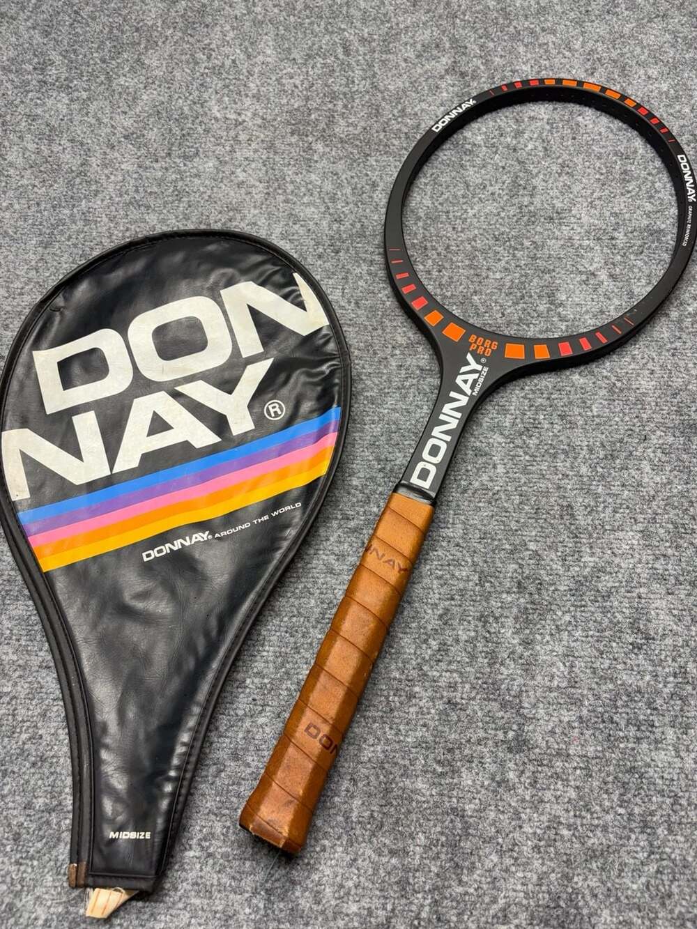 Vintage Donnay Borg Pro Midsize Tennis Racket 4-1/4 Light/med 4 Grip Orig Cover
